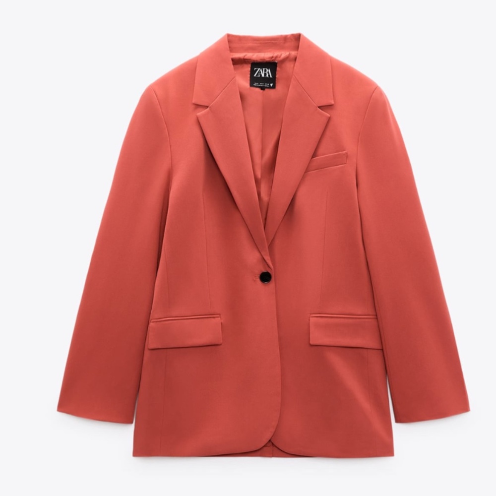 Oversized Blazer One Button Red